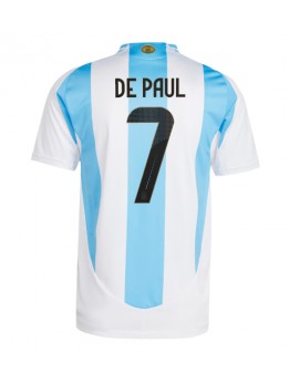 Argentina Rodrigo De Paul #7 Replika Hemmakläder Copa America 2024 Kortärmad